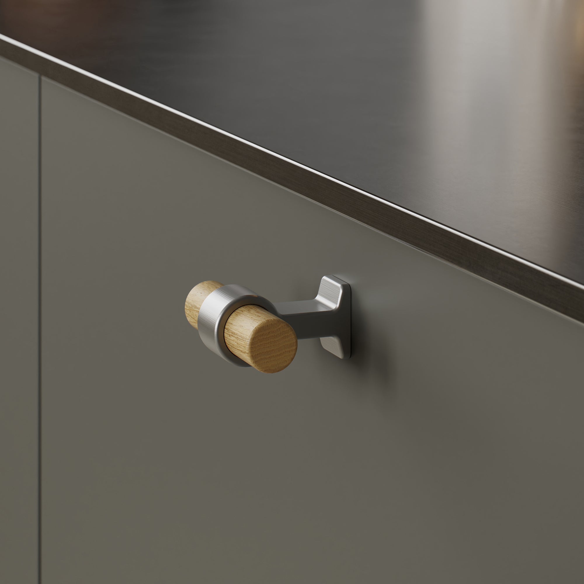 Knob T Bond | Steel Finish