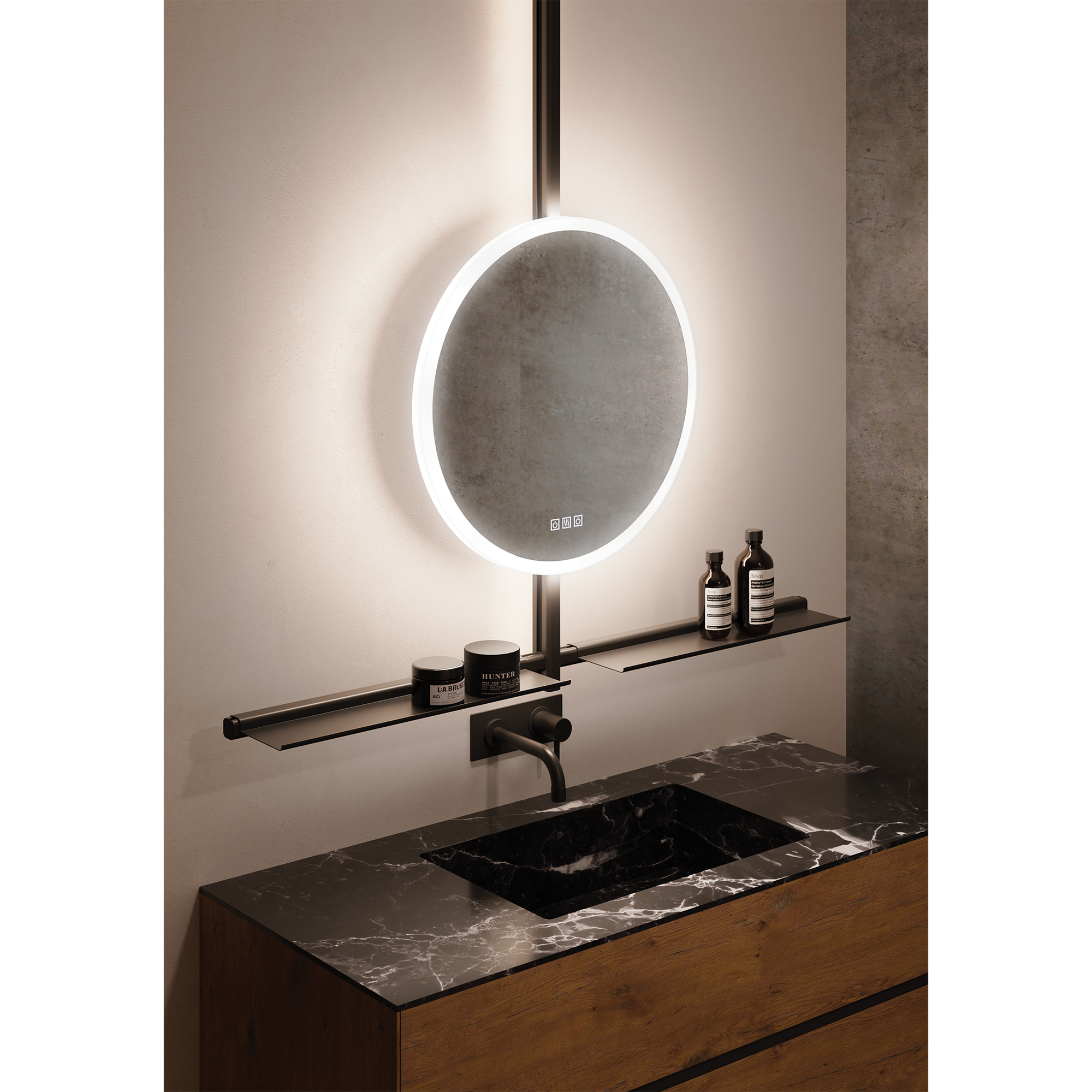 Bathroom IO Mirror & Shelves